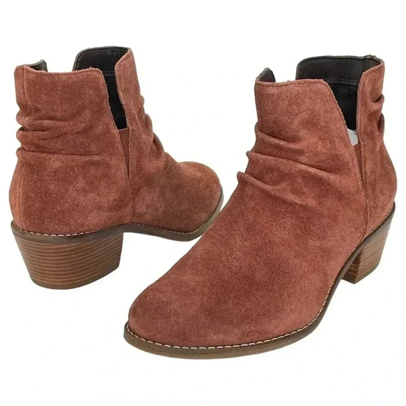 Cole Haan Alayna Mahogany Suede Leather Womens Ankle Boots Size 5.5M - Picture 10 of 11